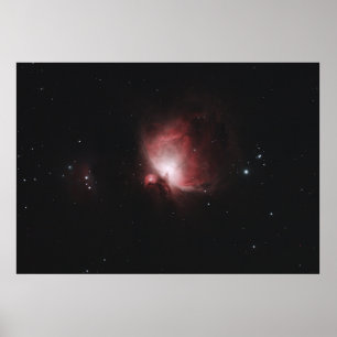 ROTE UND SCHWARZE GALAXIE MIT STERNEN POSTER