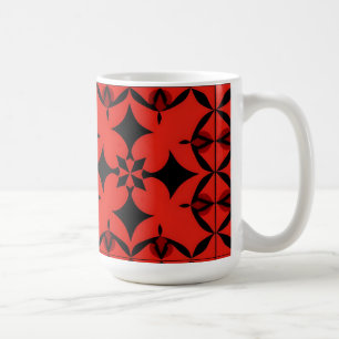 Rote und schwarze geometrische abstrakte Kunst Kaffeetasse
