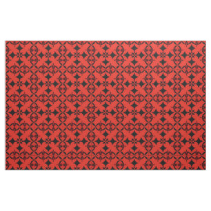Rote und schwarze geometrische abstrakte Kunst Stoff
