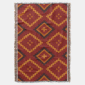 Rote und schwarze geometrische Motive werfen Blank Decke (Vorderseite Vertikal)