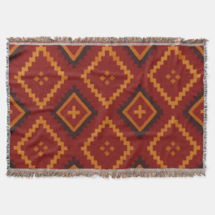Rote und schwarze geometrische Motive werfen Blank Decke