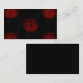 Rote und schwarze Goth Visitenkarte (Vorne/Hinten)