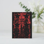 Rote und schwarze Grausterne gotisch Postkarte (Stehend Vorderseite)