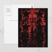 Rote und schwarze Grausterne gotisch Postkarte (Vorne/Hinten)