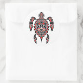 Rote und Schwarze Haida-Geisenkröte Runder Aufkleber (Tasche)