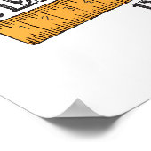 Rote und schwarze Hand zeichnen A Plus Lehrer Rege Poster (Ecke)