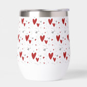 Rote und schwarze handgezeichnete Doodle-Herzen (Links)