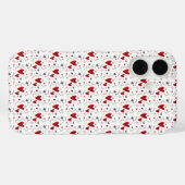 Rote und schwarze handgezeichnete Doodle-Herzen Case-Mate iPhone Hülle (Rückseite (Horizontal))