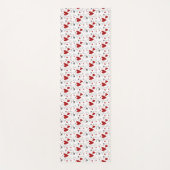 Rote und schwarze handgezeichnete Doodle-Herzen Yogamatte (Vorderseite)