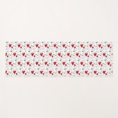 Rote und schwarze handgezeichnete Doodle-Herzen Yogamatte (Vorderseite (Horizontal))