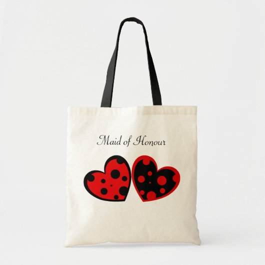 Rote und schwarze Herz-Tasche Tragetasche (Vorne)