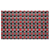 Rote und schwarze Herzen auf Streifen Stoff (Fat Quarter (45,7 x 55,9 cm))