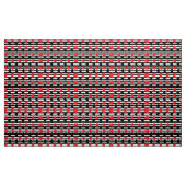 Rote und schwarze Herzen auf Streifen Stoff (Yard (91,4 cm))