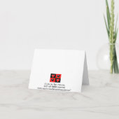 Rote und schwarze Herzen Feiertagskarte (Rückseite)