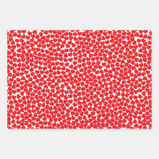 Rote und schwarze Herzen Geschenkpapier Set (Vorderseite 2)