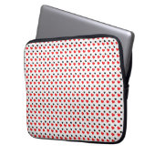 Rote und schwarze Herzen Laptopschutzhülle (Vorderseite Links)