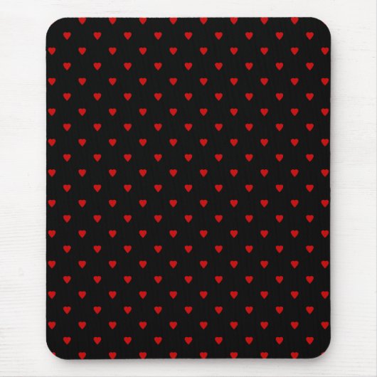 Rote und schwarze Herzen. Muster Mousepad (Vorne)