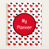 Rote und schwarze Herzen Planer (Vorderseite)