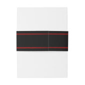 Rote und Schwarze Hochzeit Einladungsbanderole (Rückseitenbeispiel)