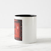 Rote und schwarze Höhle Torches Zweifarbige Tasse (Mittel)