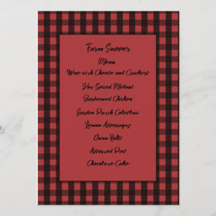 Rote und schwarze Karo Karte