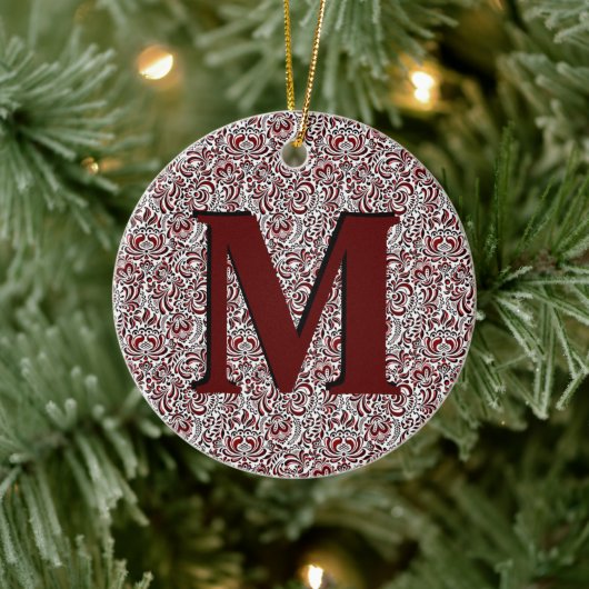 Rote und schwarze Keramik Ornament (Baum)