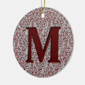 Rote und schwarze Keramik Ornament (Links)