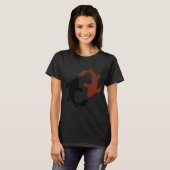 Rote und schwarze Koi-Fische T-Shirt (Vorne ganz)
