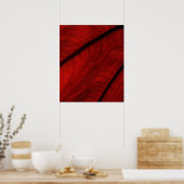 Rote und Schwarze Kolokasien Abstrakt Poster (Küche)