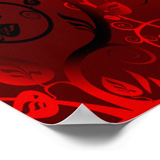 ROTE UND SCHWARZE KREUZUNG POSTER (Ecke)