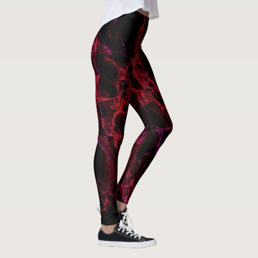 Rote und schwarze Leggings (Rechts)