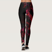 Rote und schwarze Leggings (Rückseite)