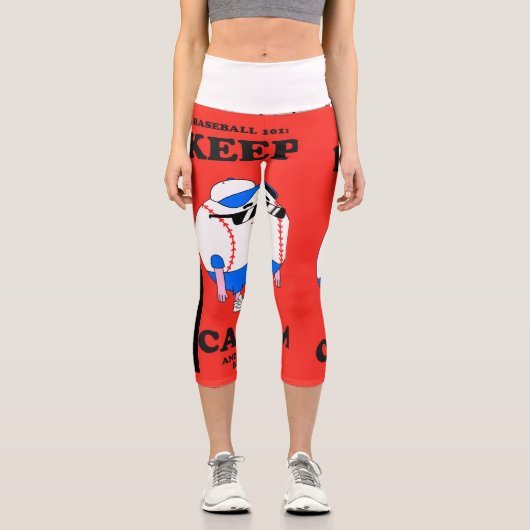 Rote und schwarze Leggings für eine (Vorderseite)