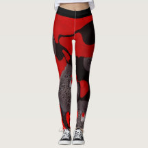 Rote und schwarze Leggings-Verbindungen