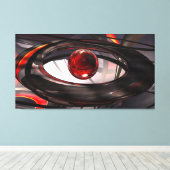 Rote und schwarze Leinwand (Insitu (Holzboden))