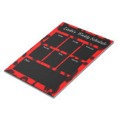 Rote und schwarze Leoparden - wöchentliche Zeitpla Notizblock (angewinkelt)