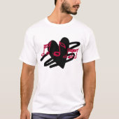 Rote und schwarze Liebe T-Shirt (Vorderseite)