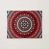 Rote und schwarze Mandala Puzzle (Horizontal)