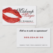 Rote und schwarze Maskenbildner-Visitenkarten Visitenkarte (Vorne/Hinten)