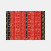 Rote und schwarze moderne Mudcloth Decke (Vorderseite (Horizontal))