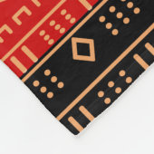 Rote und schwarze moderne Mudcloth Decke (Ecke)
