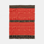Rote und schwarze moderne Mudcloth Decke (Vorderseite)