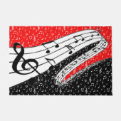 Rote und schwarze Musik Fußmatte (Vorderseite)