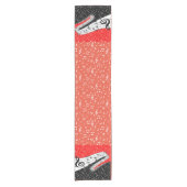 Rote und schwarze Musik Kurzer Tischläufer (Vorderseite)