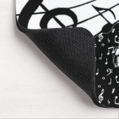 Rote und schwarze Musik Mousepad (Ecke)