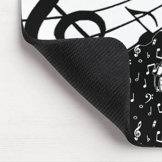 Rote und schwarze Musik Mousepad (Ecke)