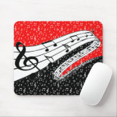 Rote und schwarze Musik Mousepad (Mit Mouse)