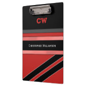 Rote und schwarze Namenseinträge Klemmbrett (Links)