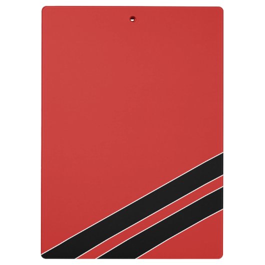 Rote und schwarze Namenseinträge Klemmbrett (Rückseite)