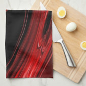 Rote und schwarze "Nebelfleck-" Pop-Kunst Geschirrtuch (Viertel Falte)